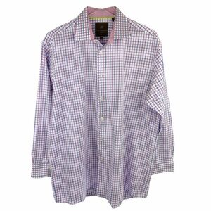 Tattersall London Plaid Button Down 17 neck 32/33